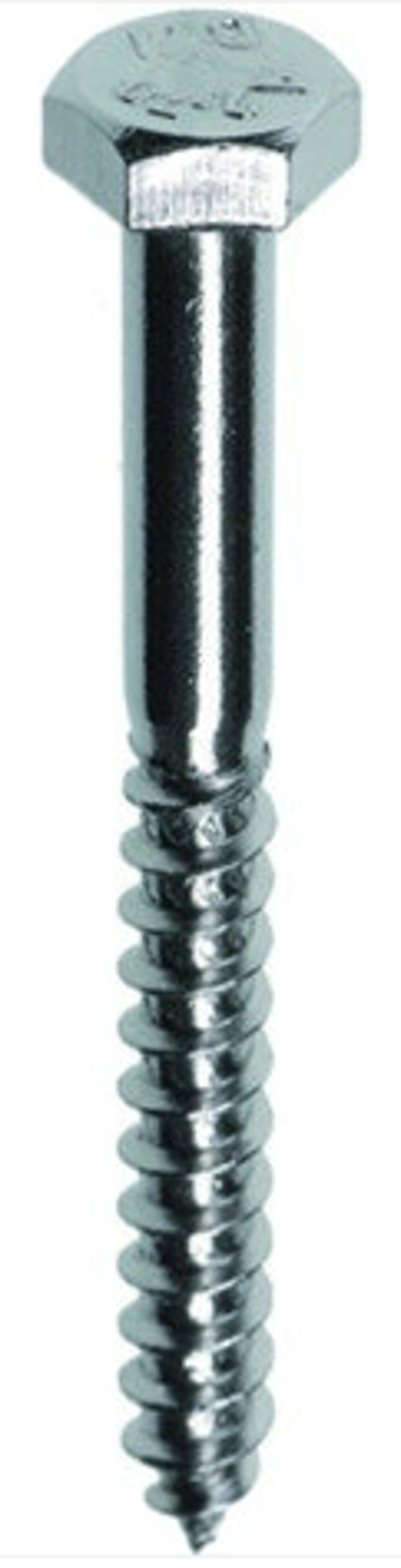 Fis Profi houtdraadbout RVS zeskantkop 8.0 x 60