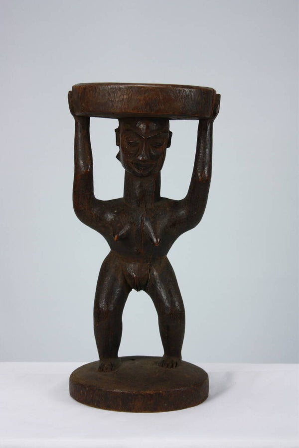 Lot A14 - Luba Caryatid Stool