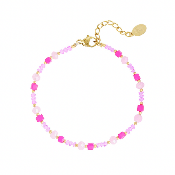 Enkelband Strand vibe roze tinten