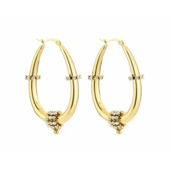 Bali Diamond Hoops - Goud