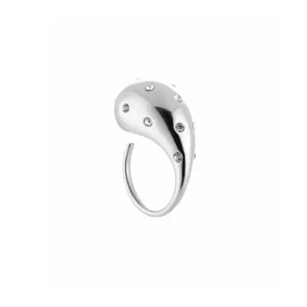 TikTok Druppel Diamond Ring - Zilver