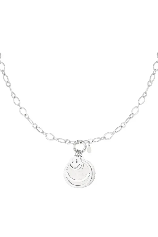 TikTok Ketting Funky Smile - Zilver
