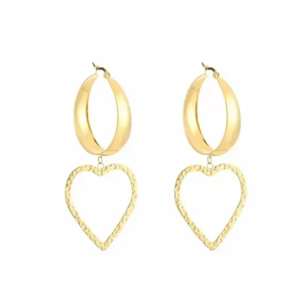 TikTok Open Heart Hoops - Goud