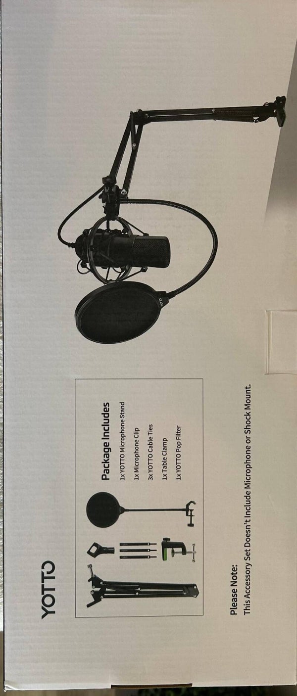 M97.  Yotto Microphone Stand Adjustable Studio Mic Stand Suspension Arm Accessory Set