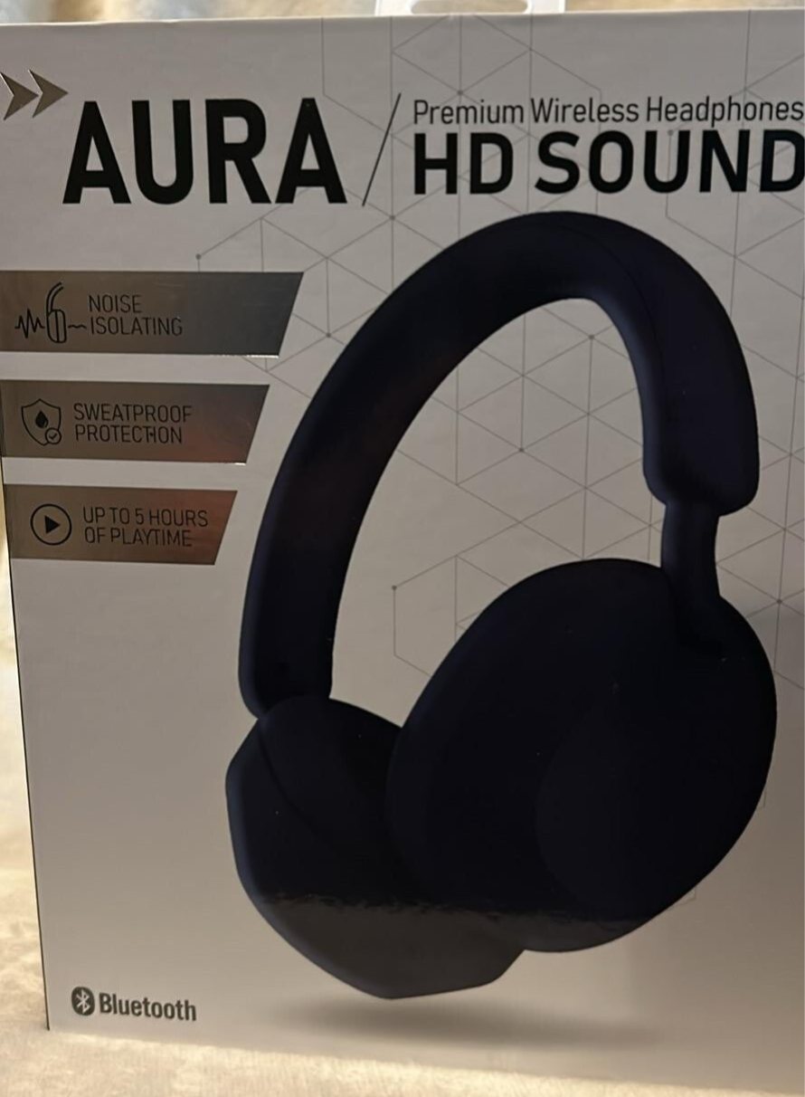 M48.  Aura Premium Wireless Headphones in black