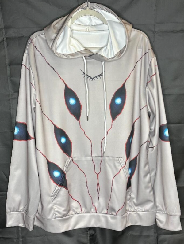 GREY GRAFIC PRINT HOODIE