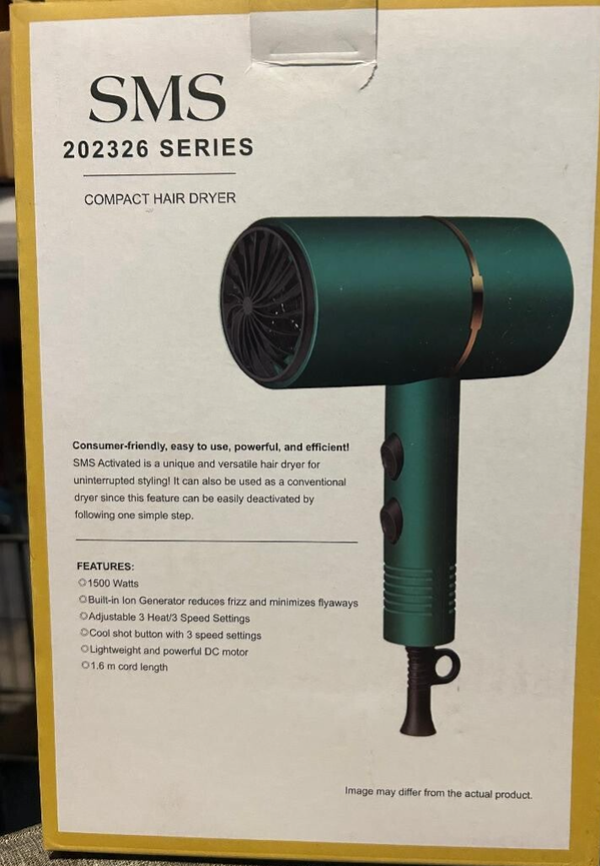 SMS Compact Hair Dryer Series 202326 1500W with 3 temperatures
