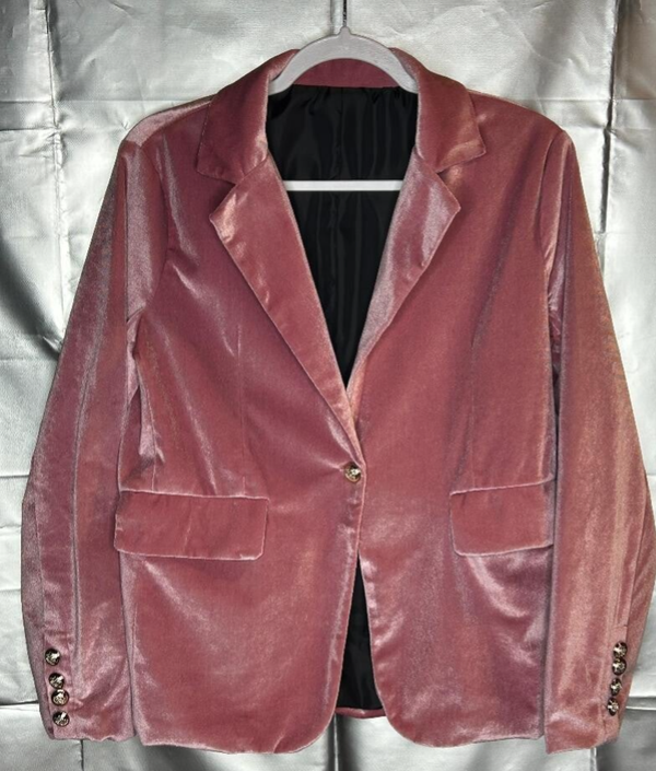 Pink Velvet Blazer
