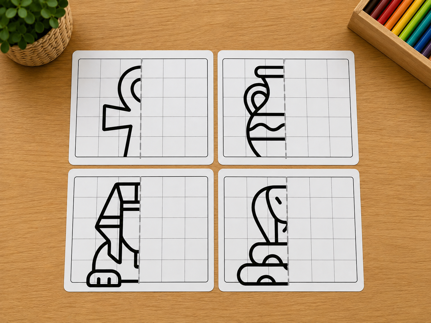 Symmetrie tekenen: oude Egypte