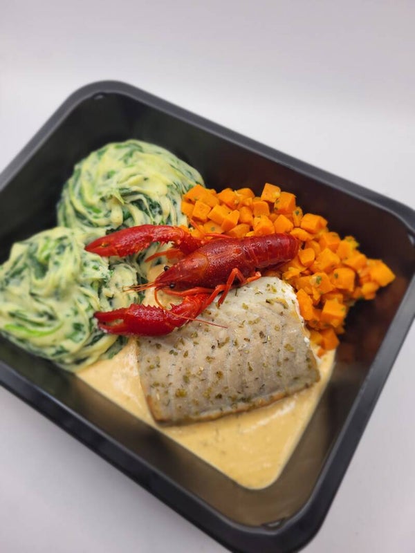 Koolvis, Spinaziepuree