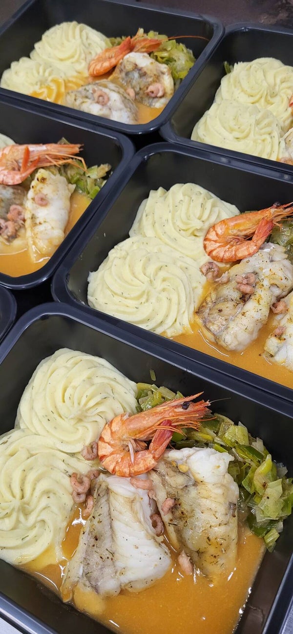 Zeeduivel, dillepuree en prei