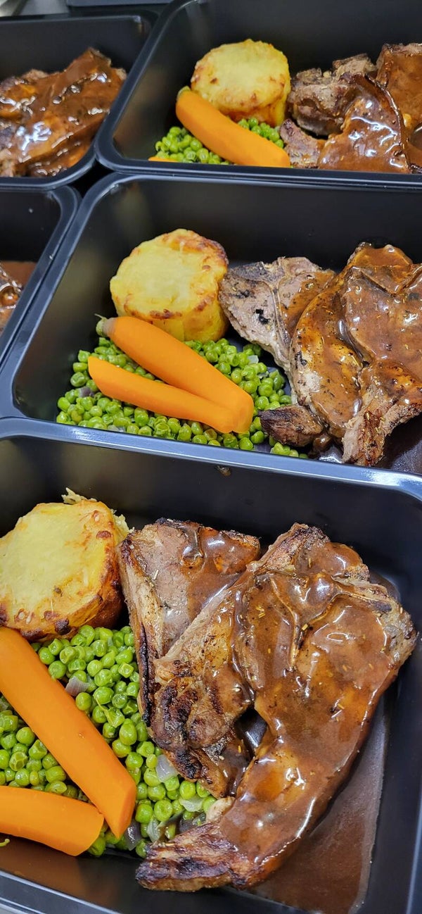 Lamskotteletten, gratinaardappelen