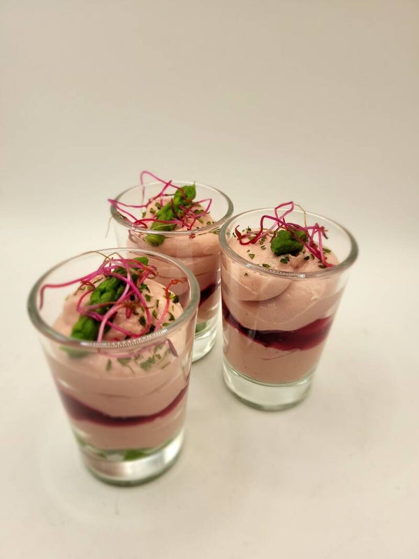 Mousse van breydelham met asperge