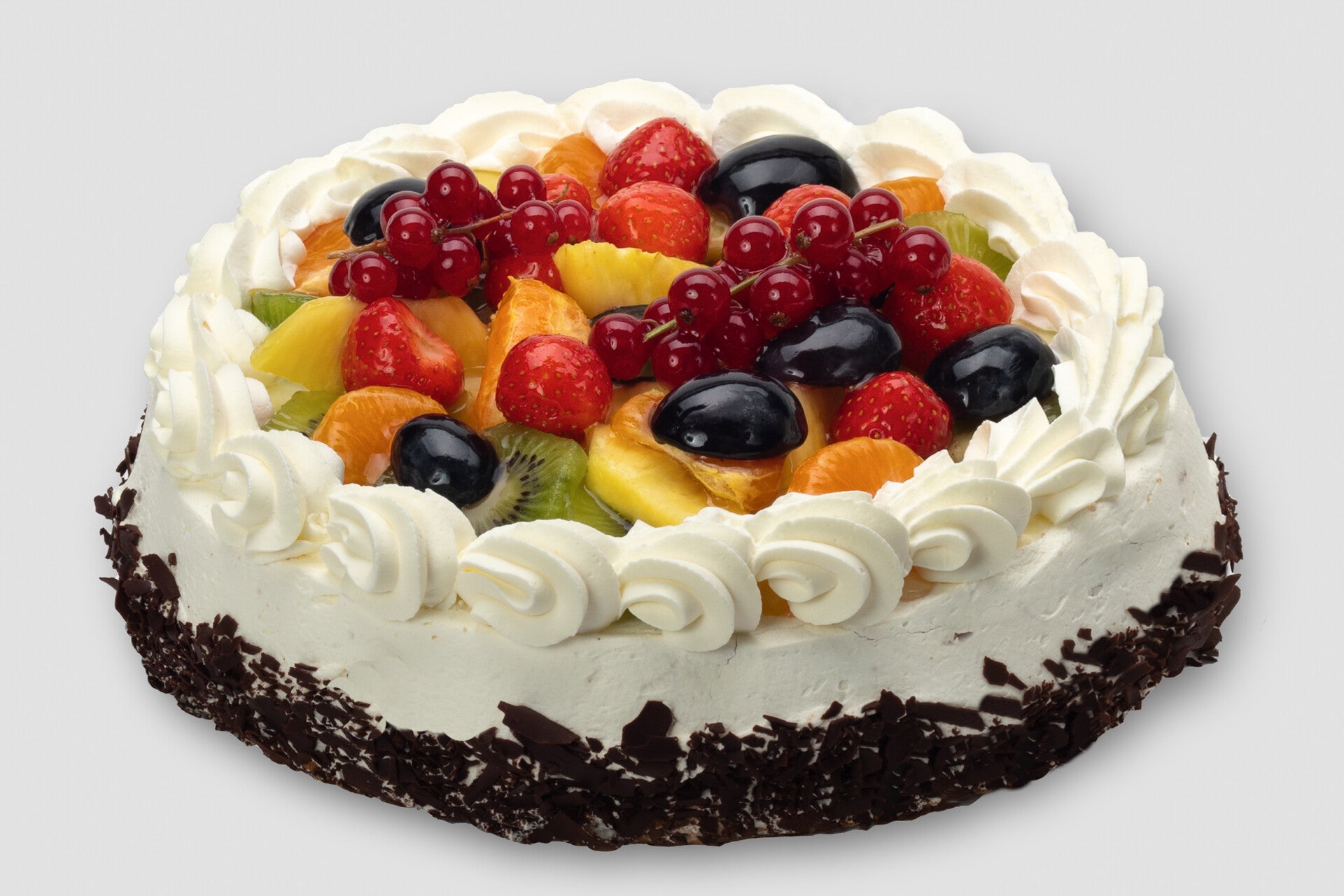 Biscuit slagroom en fruit