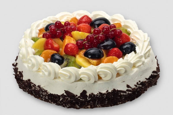 Biscuit slagroom en fruit