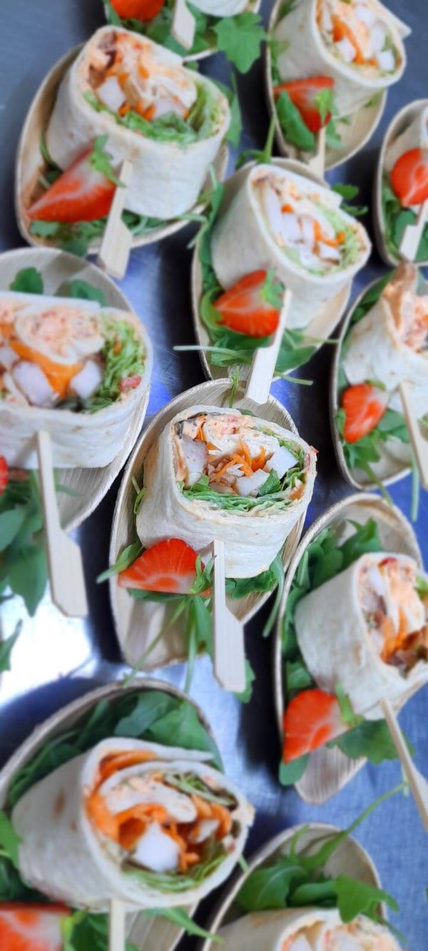 wrap met kip en zoete peperroomkaas