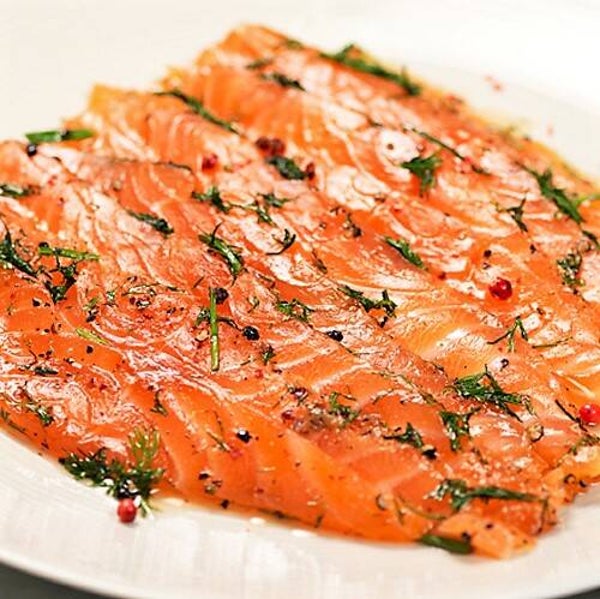 Graved lax met fris slaatje