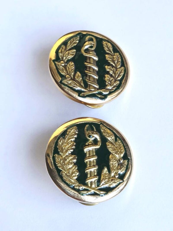 Insigne de col: Pharmaciens du Service de Santé.