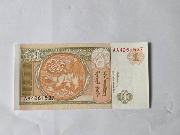 Bankbiljet: 1 Tögrög.