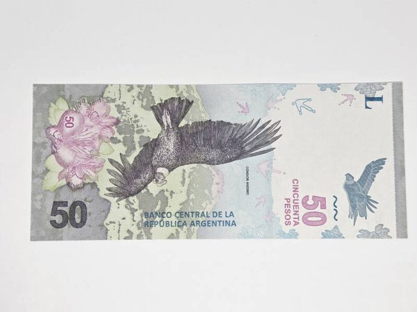 Bankbiljet: 50 Pesos.