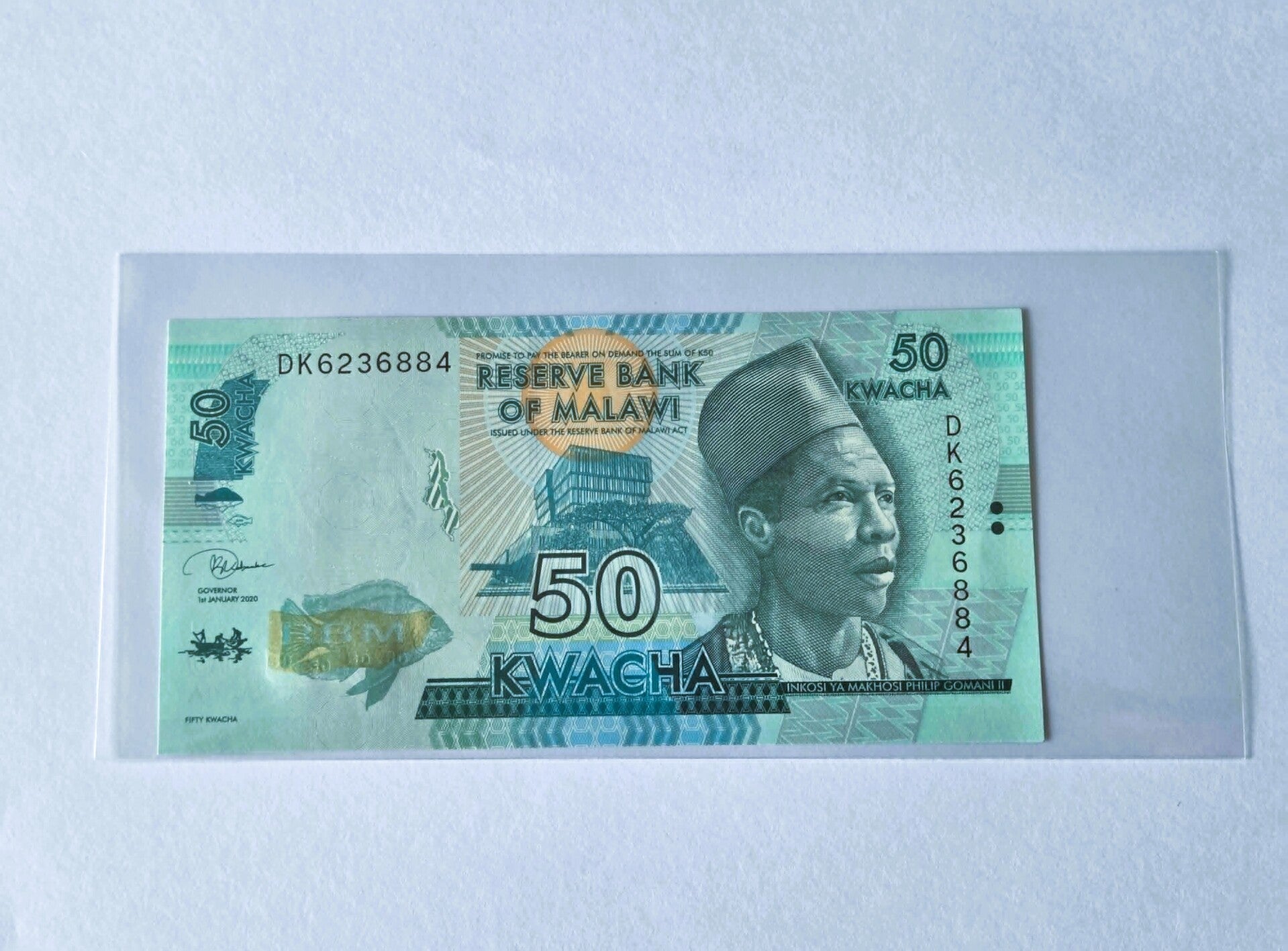 Bankbiljet: 50 Kwacha.