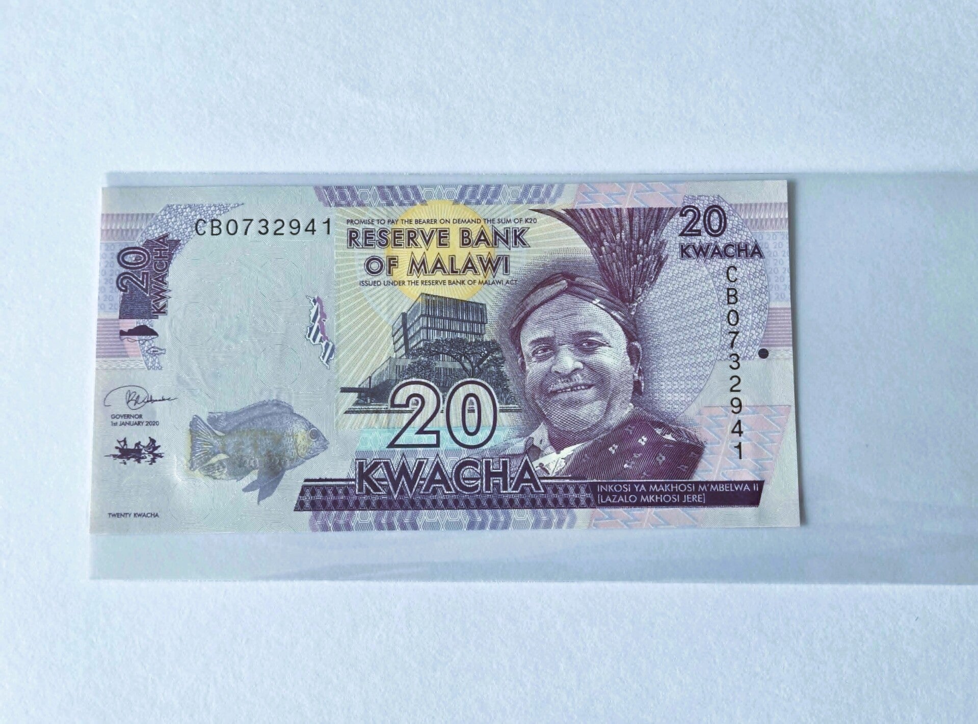 Bankbiljet: 20 Kwacha.