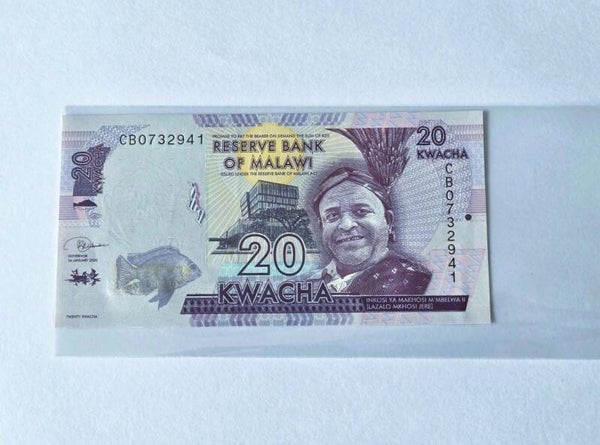 Bankbiljet: 20 Kwacha.
