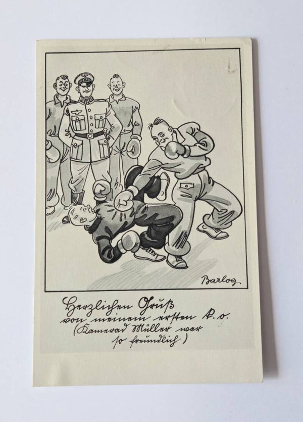WW II Duits Feldpost-ansichtkaart.