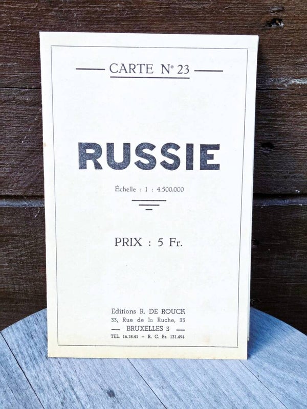 Landkaart Rusland 1941.