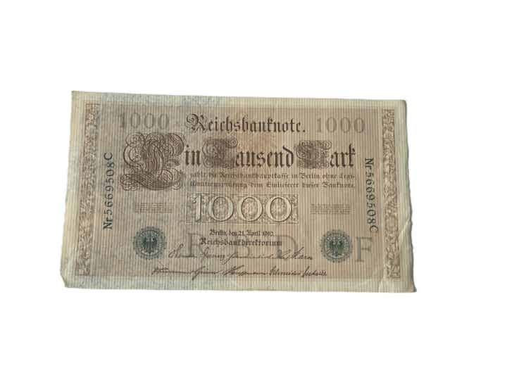 Bankbiljet: 1000 Mark 1910.