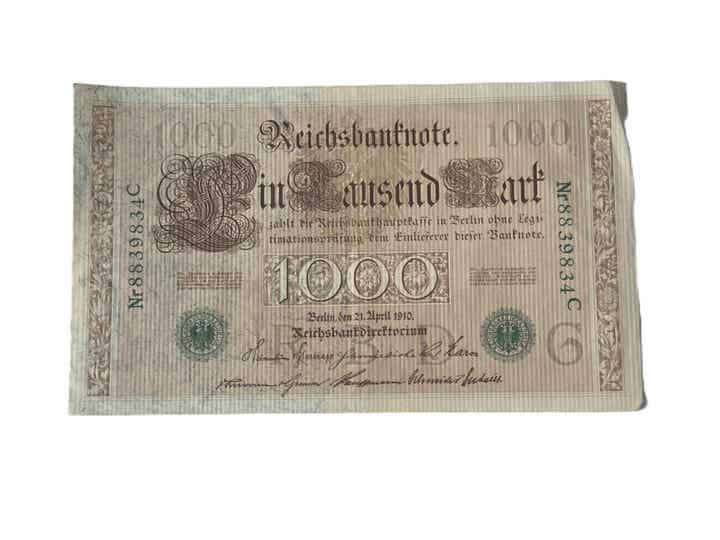 Bankbiljet: 1000 Mark 1910.