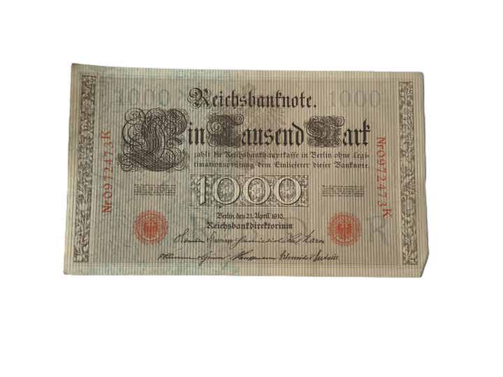 Bankbiljet: 1000 Mark 1910.