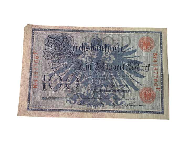 Bankbiljet 100 Mark 1908.