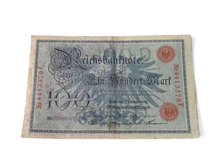 Bankbiljet 100 Mark 1908.