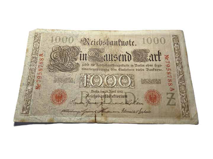 Bankbiljet: 1000 Mark 1910.