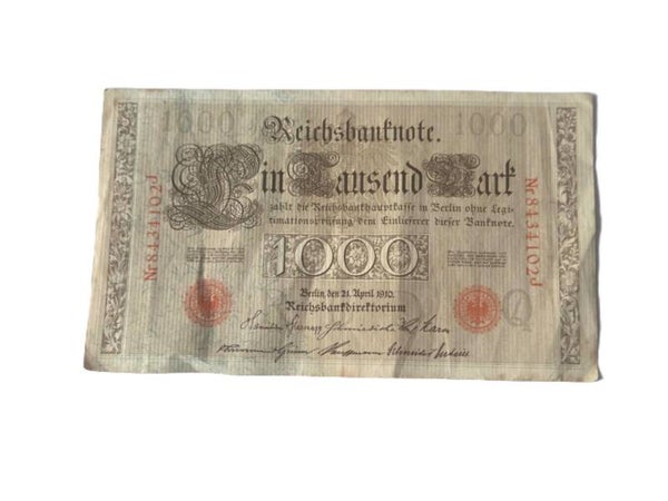 Bankbiljet: 1000 Mark 1910.