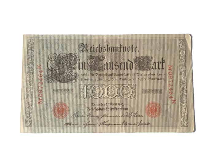 Bankbiljet: 1000 Mark 1910.