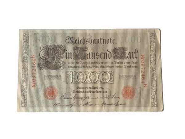 Bankbiljet: 1000 Mark 1910.