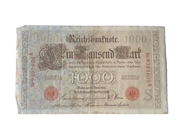 Bankbiljet: 1000 Mark 1910.