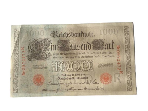 Bankbiljet: 1000 Mark 1910.