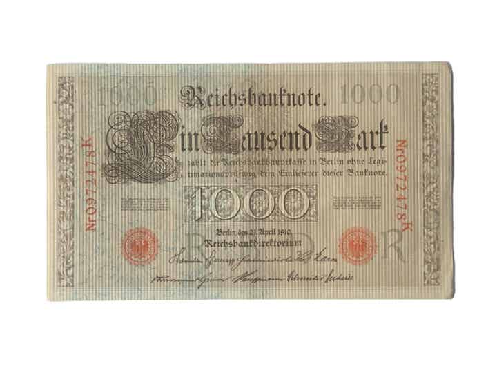Bankbiljet: 1000 Mark 1910.