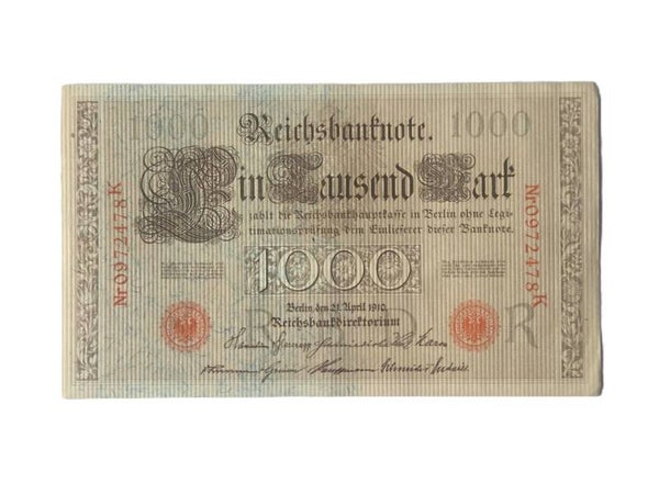 Bankbiljet: 1000 Mark 1910.