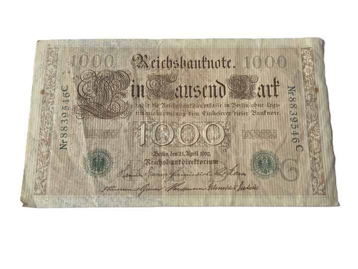 Bankbiljet: 1000 Mark 1910.