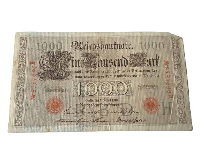 Bankbiljet: 1000 Mark 1910.