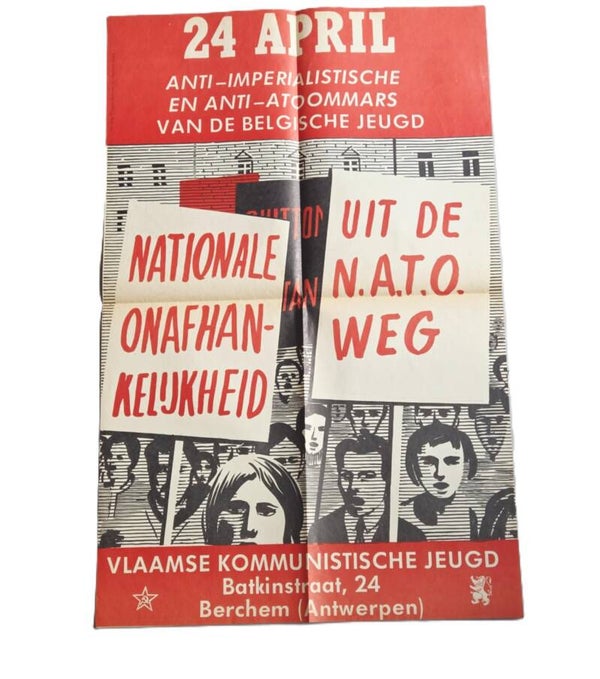 Vlaamse Communistische jeugd poster/affiche.