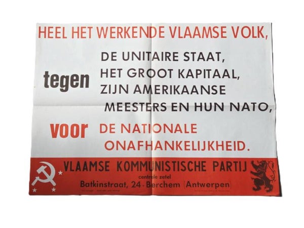Vlaamse Communistische partij poster/affiche.