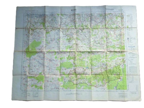 Duitse militaire stafkaart Mons WO II.