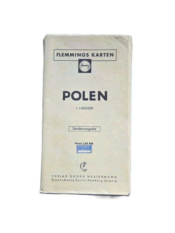 Duitse landkaart van Polen uit 1939.