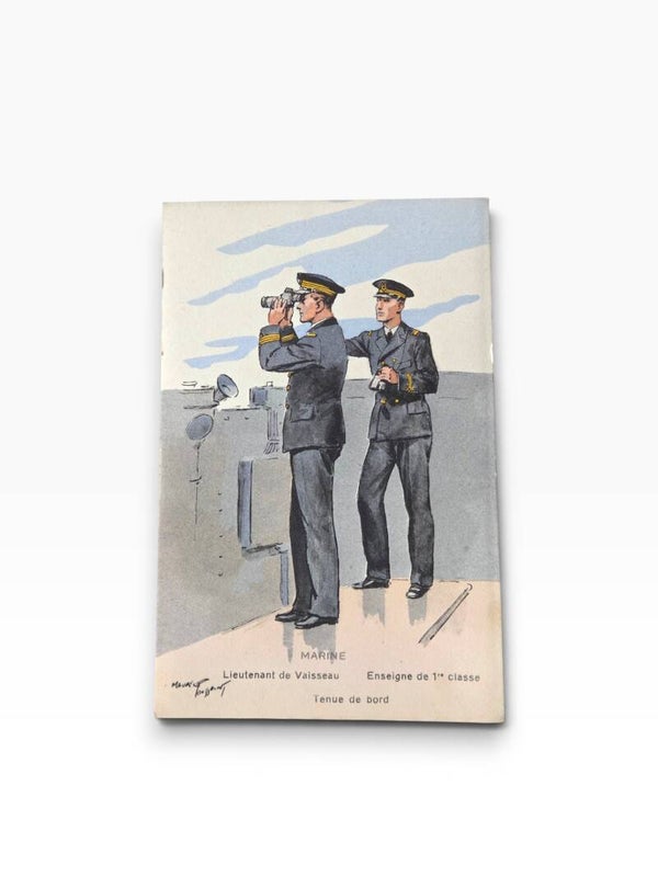 Vintage Franse Marine Prent.
