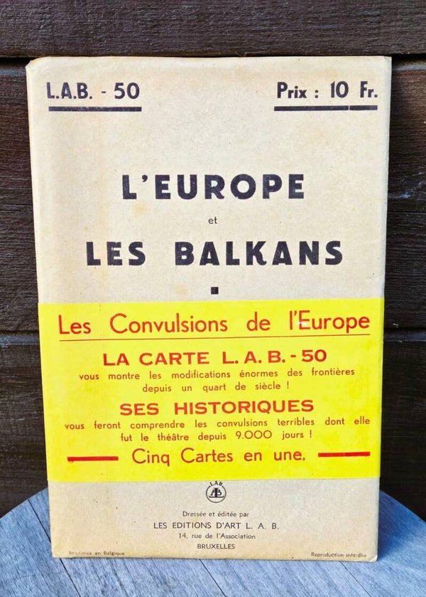 Historische landkaart L'Europe et les Balkans.